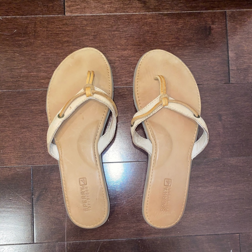 Sperry Leather Flip Flops